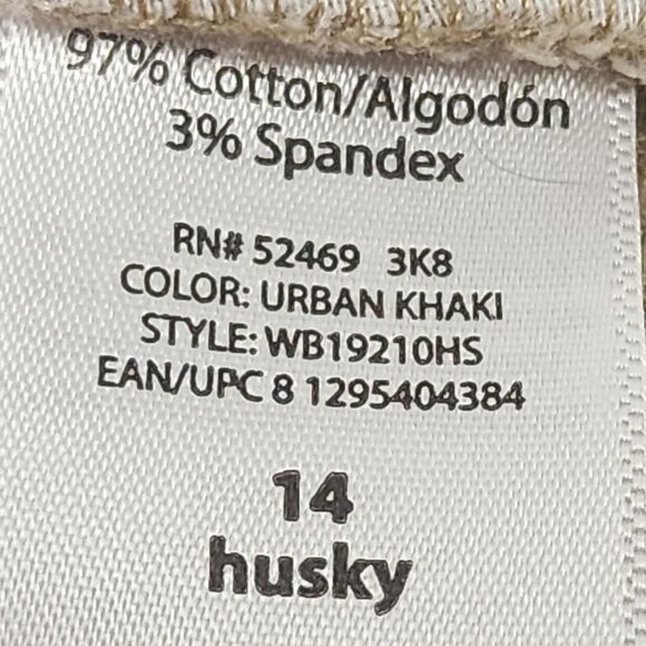 Wonder Nation Urban Khaki Cotton Span Elastic Adjustable Waist Short Sz 14 Husky - Picture 11 of 16
